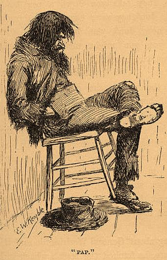 mississippi river map huck finn. Huck#39;s father as depicted by